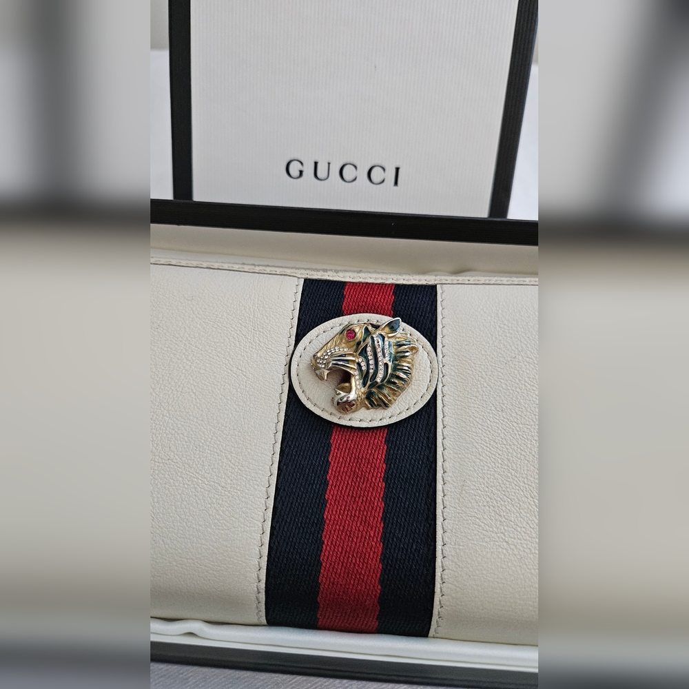 Gucci White Sherry Line Zippy Rajah Long Wallet 🌟FULL INCLUSION🌟 - Picture 14 of 14